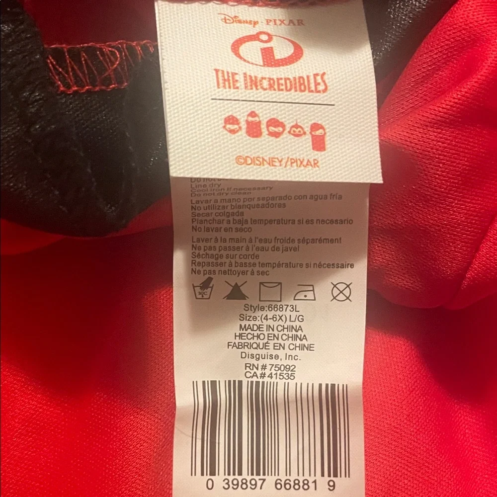 The Incredibles Red Superhero Dress Costume for Kids 4 5 6 - Picture 3 of 4